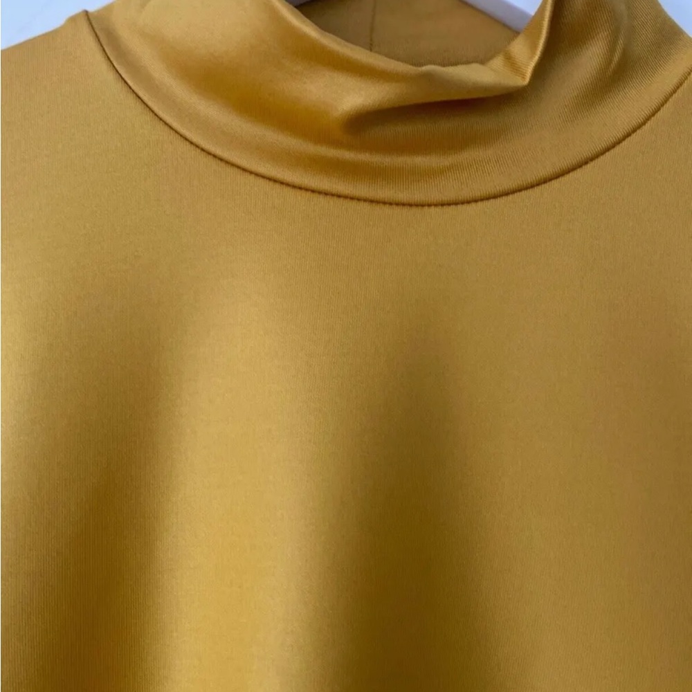 Topshop High Neck Crop Top Size 10 Yellow - Picture 2 of 3
